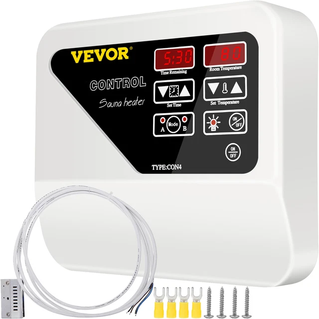 VEVOR Controlador de Sauna Externo 3-9KW Controlador de Estufa Sauna 380V-415V