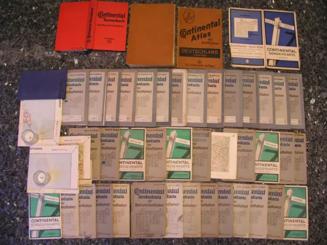 Continental Straßenkarte Sonderkarte Tourenbuch Atlas 30er Jahre Auswahl