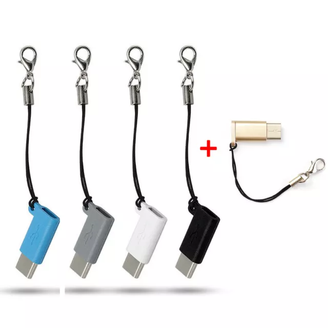 5 pièces adaptateur convertisseur de câble de données de synchronisation micro USB femelle vers USB 3.1 Type-C mâle