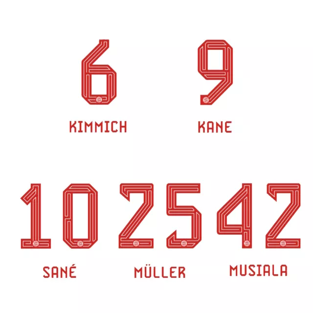 FC Bayern München Flock Home für das weiß/rote Heimtrikot rot Saison 2023/2024