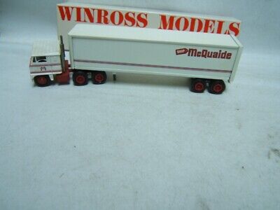 Winross McQuaide Truck Lines MIB 1/64 Scale Johnstown PA 1985 White 7000 Cab