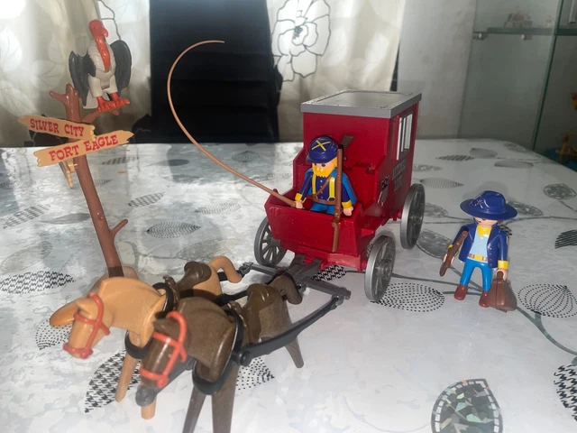 Playmobil 3037 Fourgon Blindé Western – National Bank – Complet Vintage