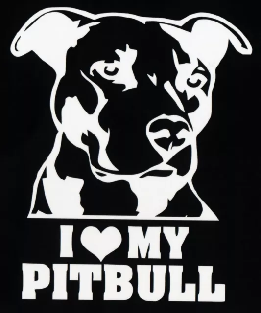 I Love My Pitbull Vinyl Decal Sticker Car Truck Window**buy 2, get 1 free