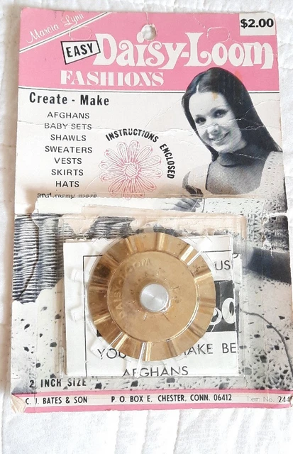 VINTAGE Daisy Loom Marcia Lynn C.J. Bates & Co. Made in Japan FLOWERS Afghans