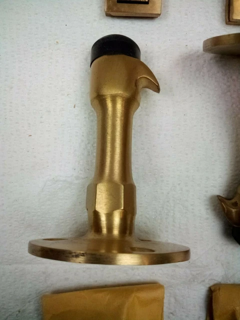 Lot of 2 Glynn Johnson Door Stop and Holder Bronze W20 NOS 2