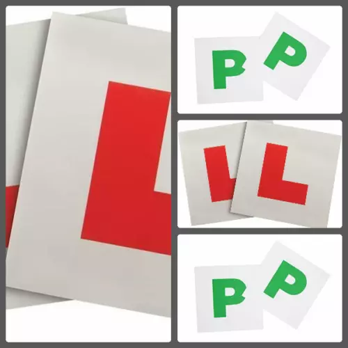 4 x New Driver P Plate Fully Magnetic Safety Car Learner Just Passed Legal Signs