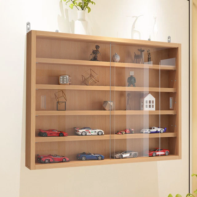 MODERN COLLECTORS DISPLAY 5 Tier Wall Mounted Wooden Storage