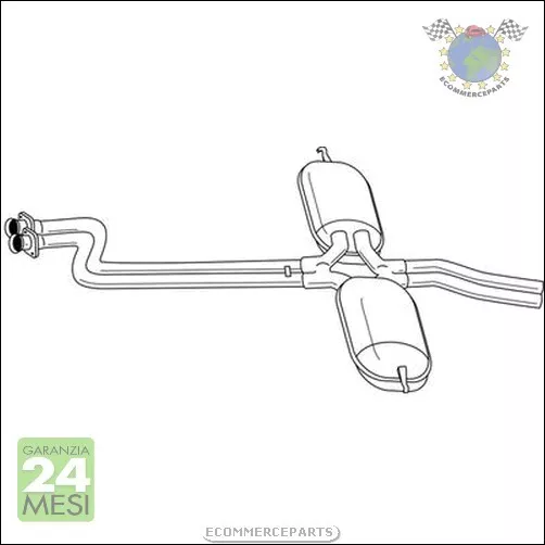 Silenziatore Marmitta Centrale Sigam per MERCEDES CLASSE S 280(126.021) 280