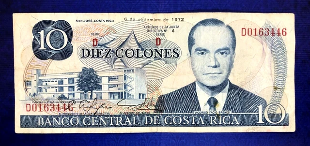 *RARE YEAR* 1972 Costa Rica - 10 Colones - EZ6
