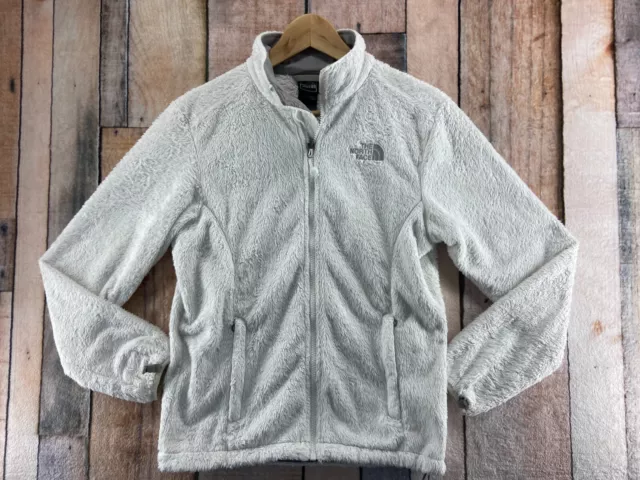 The North Face Sherpa Fleece Full Zip Long Sleeve Jacket Womens Small White