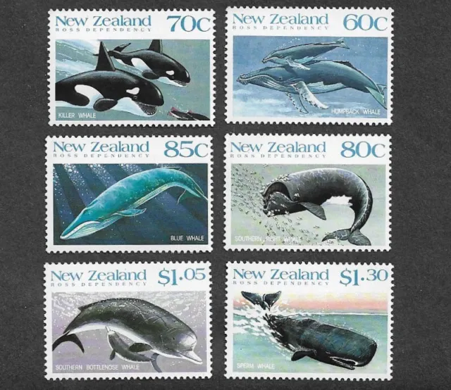 Ross Dependency/ New Zealand 1988 Whales  Mnh Set