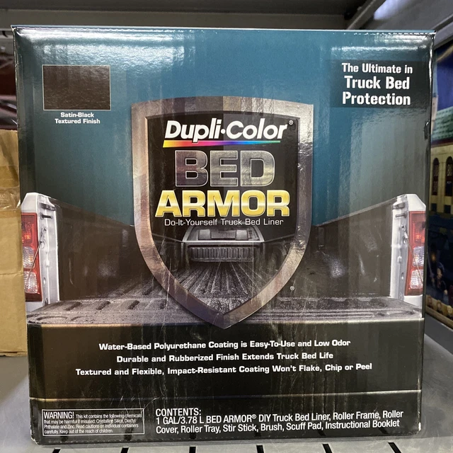 DUPLICOLOR BED ARMOR BED LINER Bak2010 1 gallon kit SATIN BLACK 6ft