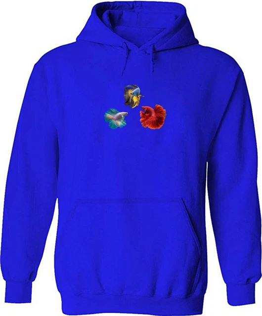 Colorful Fighting Fishs Pullover Hoodie Sweater Graphic Gift Betta Fish Angry