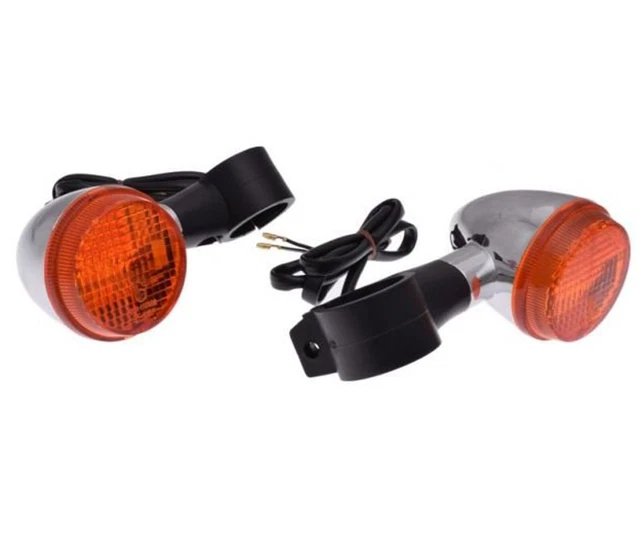 2x Blinker Vorne Chrom Gelb für Motorrad HONDA SHADOW VT600 VT 600 Blinkleuchte