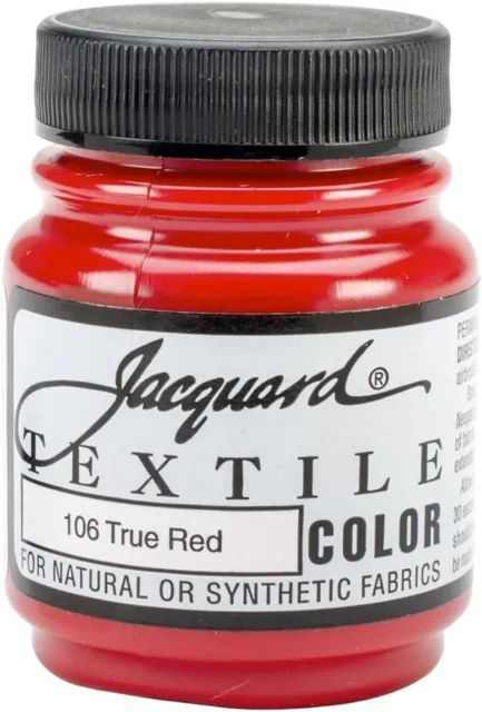 Jacquard Professional Textile Paints Natural or Synthetic Fabrics True Red