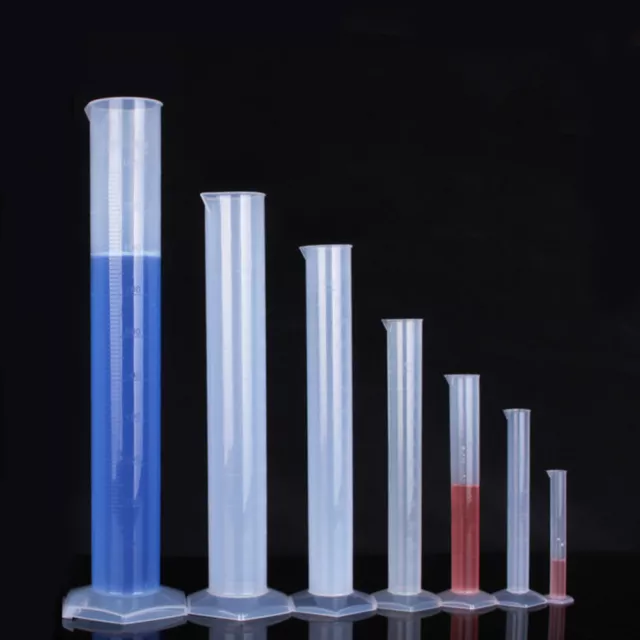 5 Pcs Glass Test Tubes Beakers and Graduated Cylinder 100ml