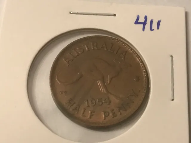1954 half penny as pictured 411