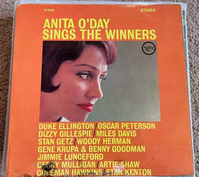 Anita O'day - Sings The Winners - Verve Records - 1961 Pressing - Stereo