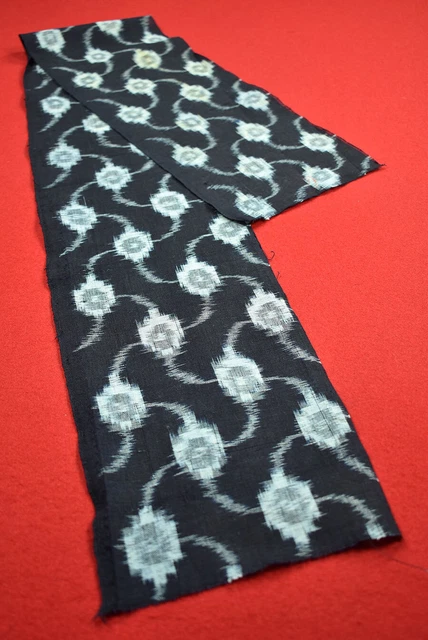 Vintage Japanese Fabric Cotton Antique Boro Patch Indigo Blue KASURI 48"/MM55/50