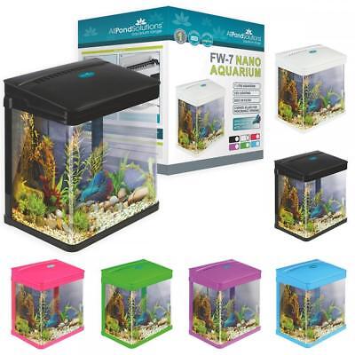 Small Starter Aquarium Fish Tank Coldwater Tropical LED Lighting 7 / 14 / 29 L