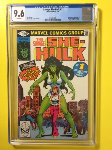 She-Hulk #1 1st Appearance And Origin She-Hulk CGC 9.6 White Pages Marvel 1980