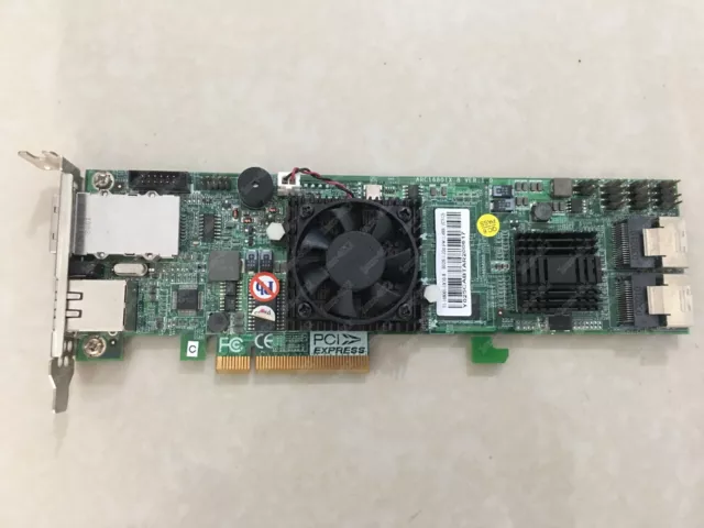 1pc  used  areca ARC-1680I-IX10-8 ARC1680-8 PCIe x8 SAS RAID card