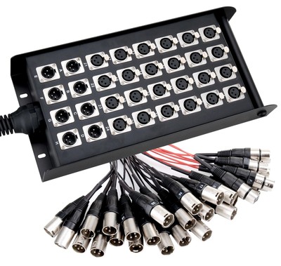 PRONOMIC Stagebox XLR Ciabatta Multicore Stage Audio 32 Canali 24 In 8 Out Professionale 