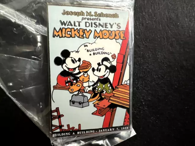 Disney Auctions Mickey Movie Poster Building a Building HTF LE 100 Pin 22936