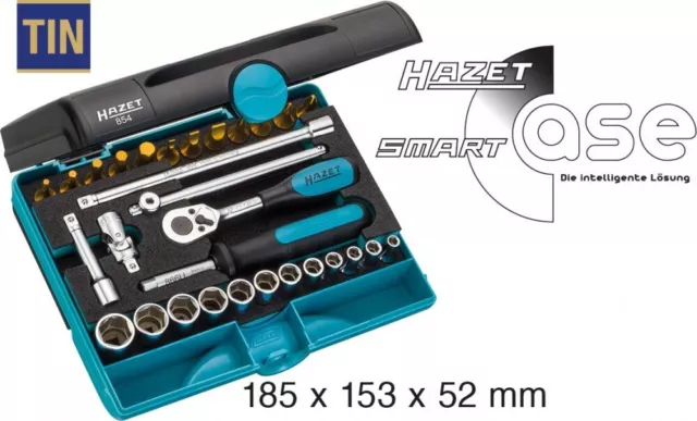 Hazet Set de Clés à Douille 1/4 " Set Outils Dans Ergonomique Smart Case 30tlg