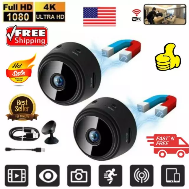 Mini Hidden Spy Camera Wireless Wifi IP Home Security HD 1080P DVR Night Vision