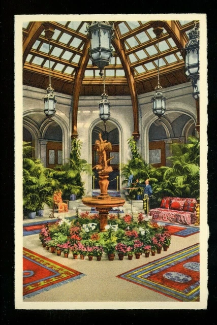 North Carolina NC postcard Asheville, Biltmore House & Gardens linen