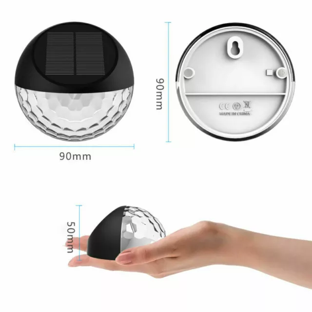 4Pcs Solar Fence Lights Outdoor Garden Waterproof Wall Mount Decorative Lights