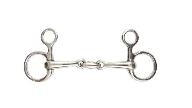 Hanging Cheek Lozenge Baucher Horse Bit With Oval Link Stainless Steel 2