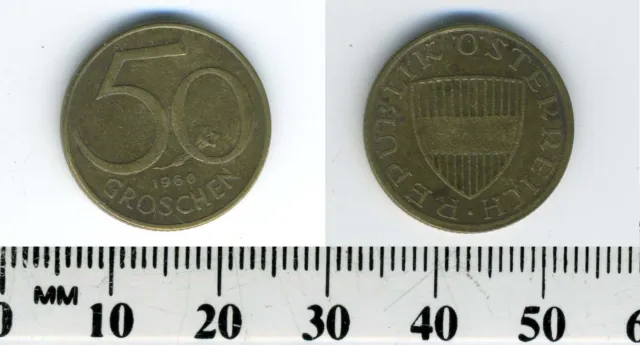 Austria 1960 - 50 Groschen Aluminum-Bronze Coin - Austrian shield - #1 2