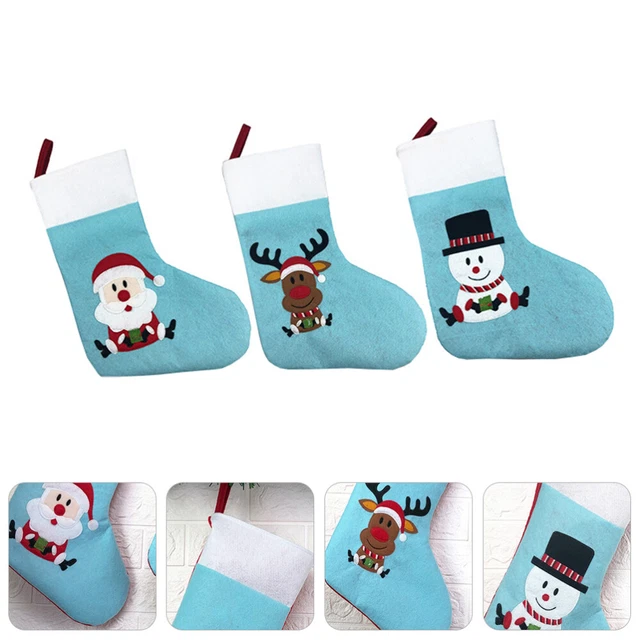 3 piezas medias de vacaciones medias de Navidad bolsas de regalo de Navidad árbol de Navidad