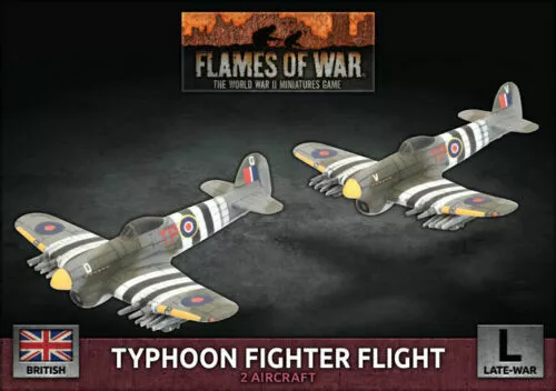 Flames of War British Typhoon Fighter-Bomber Flight (x2 Plastic) New