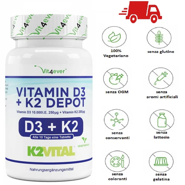 VITAMINA K2 (MK7) Con Integratore D3 5000 UI, Capsule BioPerine, Salute - Foto 8