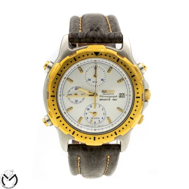 Seiko Orologio Uomo Acciaio - Quadrante Oro-Giallo, Calendario Integrato, Perfetto Per Ogni Occasione