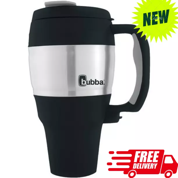 34 Oz Insulated Travel Mug Stainless Steel Thermal Coffee Cup Handle Black USA