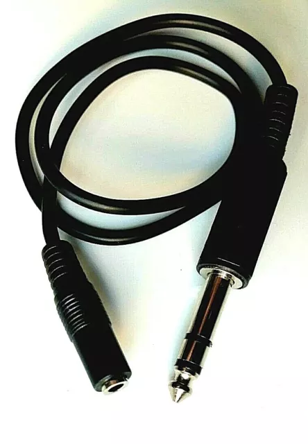 1m Audio Anschluß Kabel KURZ 6,3mm Klinke Stecker an Klinken 3,5mm BUCHSE stereo