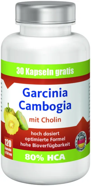 Garcinia Cambogia mit 80%HCA, 191,00€/1kg, 1890mg Garcinia, 120 Kapseln