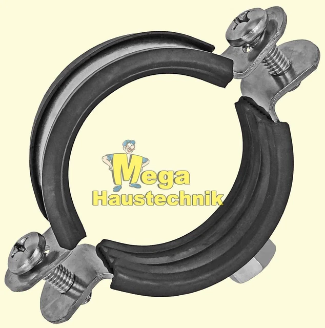 20 Stück Edelstahl Rohrschellen Set – Spannbereich 32-36 Mm, Mit Gummi-Einlage, Für Wasserleitungen & Gartenschlauch