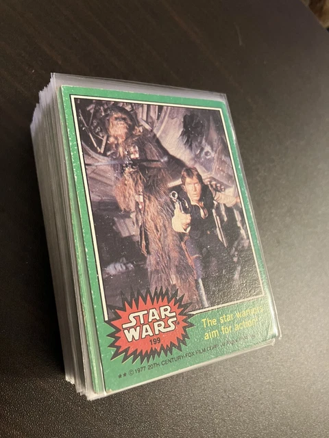 1977 Topps Star Wars SERIES 4 Green Trading Cards COMPLETE 66 Card Set Excellent