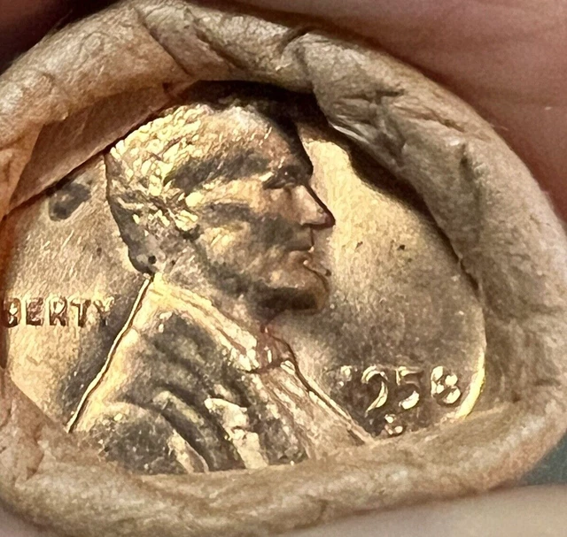Obw 1958 D Lincoln Wheat Penny Gem Cent Roll*Federal Reserve Bank *Never Opened
