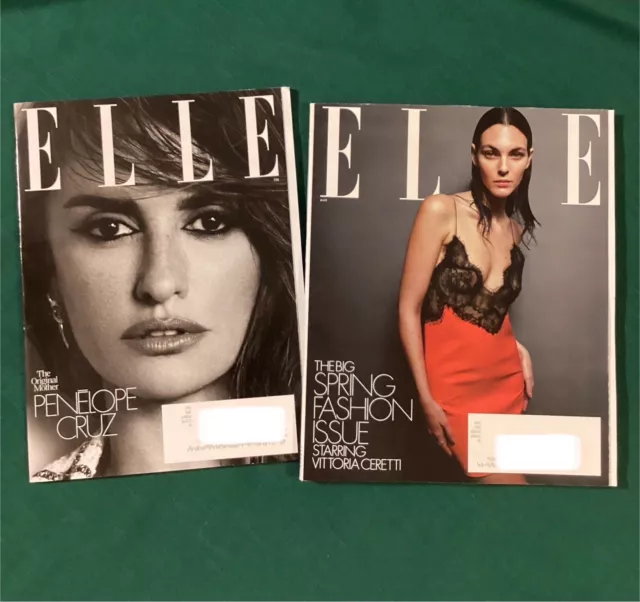 ELLE Magazine 2 Issues Feb Mar 2024 Penelope Cruz Spring Fashion Issue