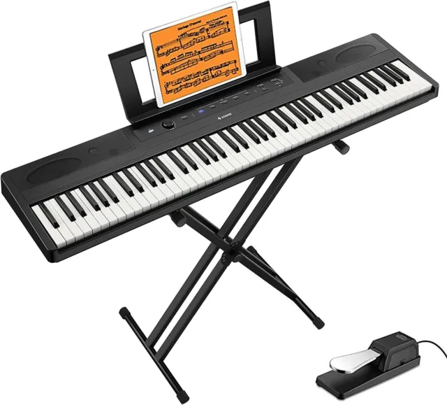 Donner DEP-45 Digitale Klaviere With Stand 88 Key Halbgewichtet Keyboard 8 Tones