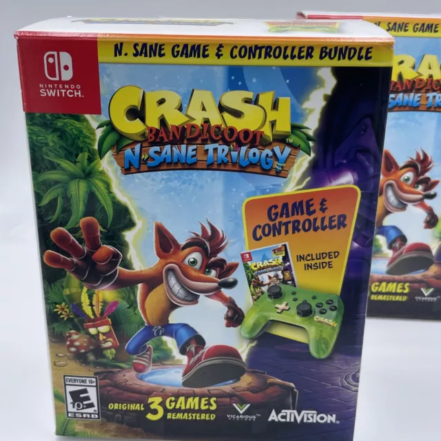 Crash Bandicoot N Sane Trilogy Nintendo Switch Controller Bundle Sealed