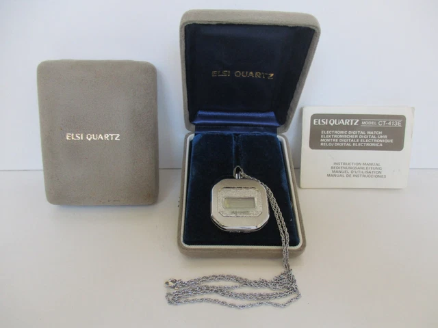 Raro Orologio Lcd Con Catenella Sharp Anni '80