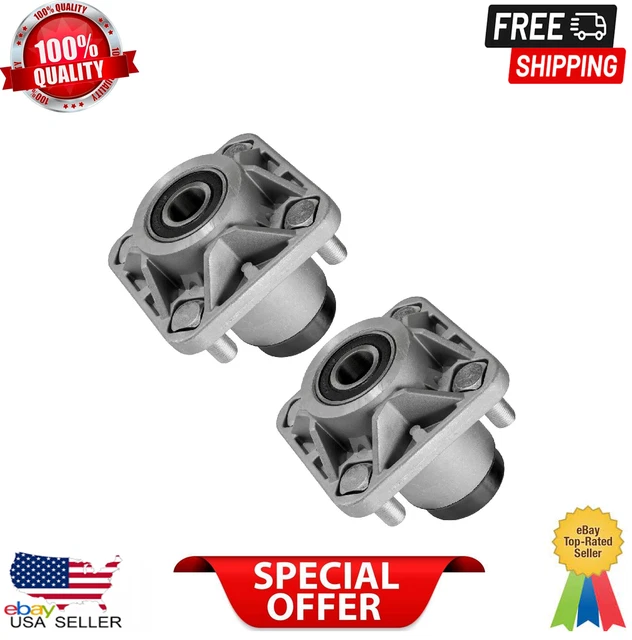2 Complete Front Wheel Hub for EZ-GO 609603 600001 with Bearings Spacer Bolts