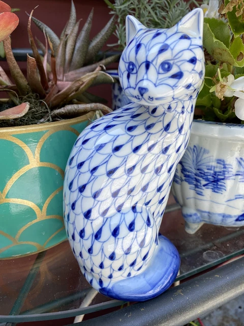 Andrea By Sadek  Cat Figurine, Hand Painted